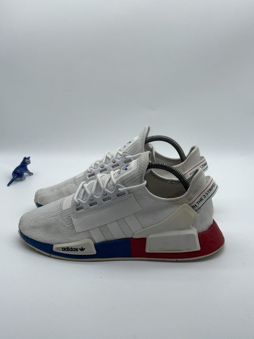 Adidas NMD R1 V2 White x Lush Red x Blue UK Size 7.5 FX4148