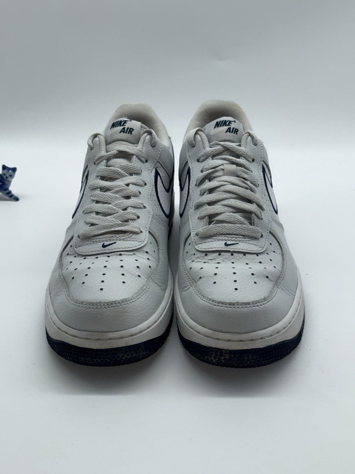 Nike Air Force 1 '07 Grey Photon Dust x Midnight Navy UK 8 (FJ4211-002)