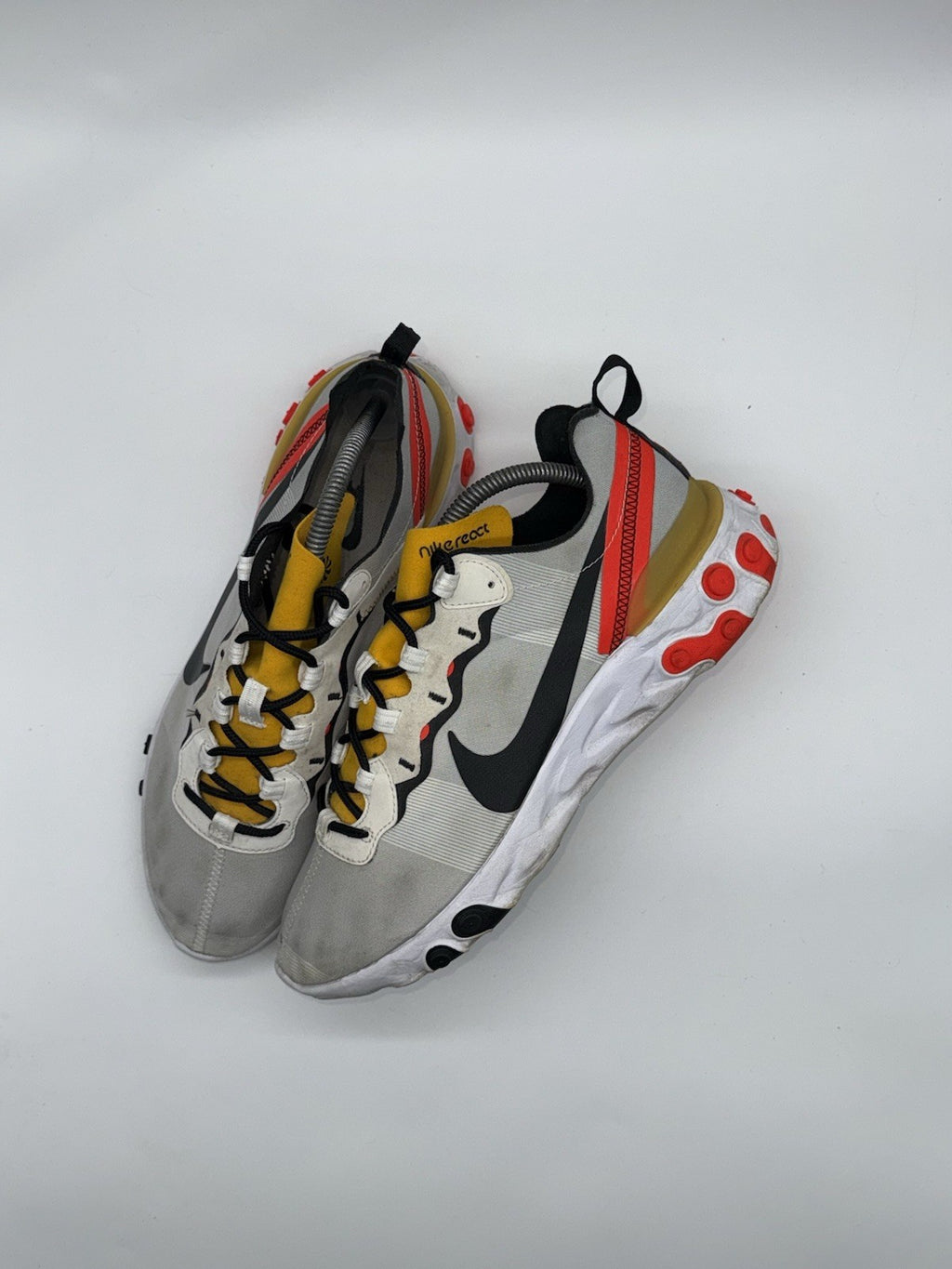 (2019) Nike React Element 55 White Black Crimson Gold Men's UK 8.5