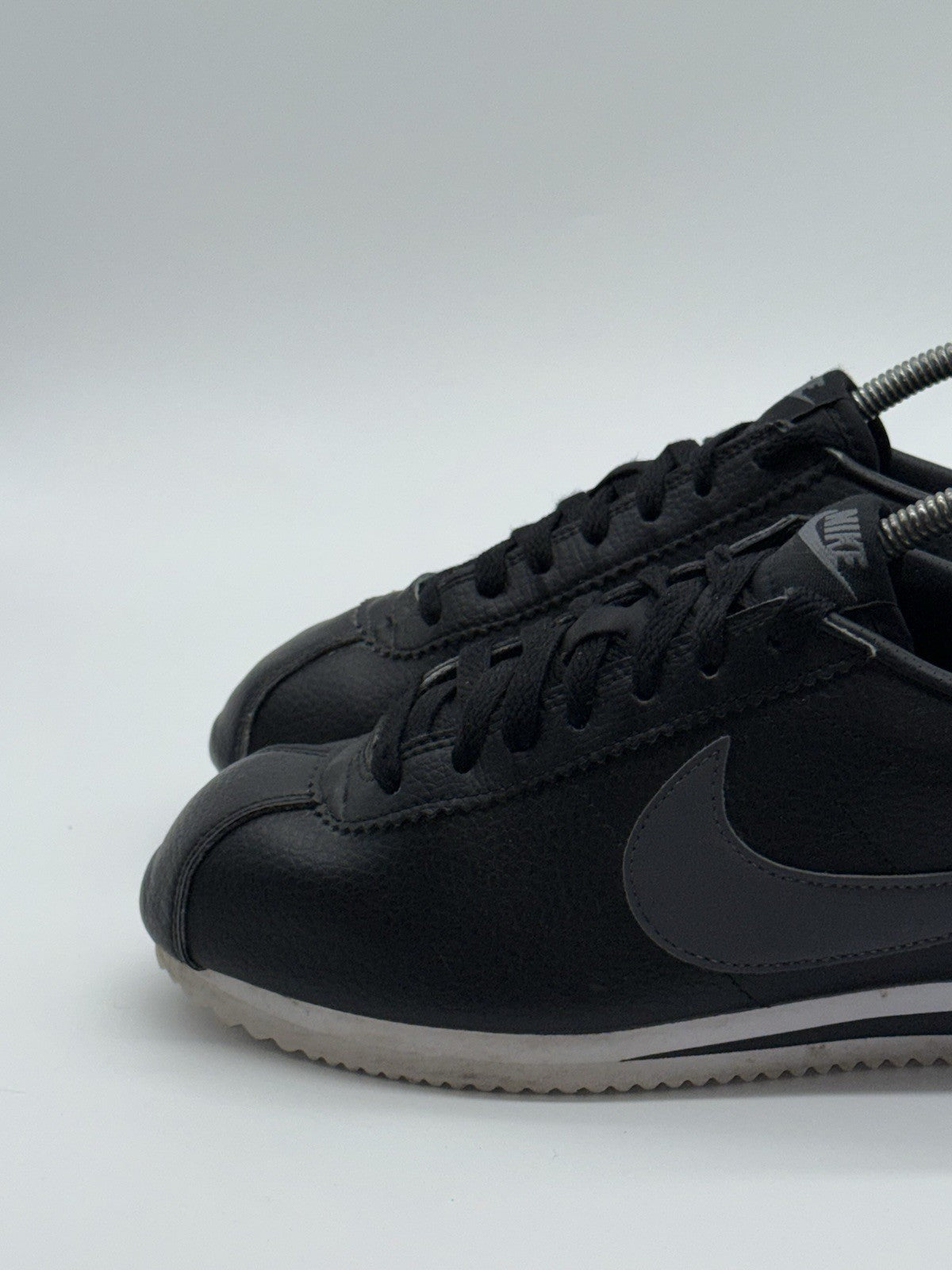 (2016) Nike Classic Cortez Leather Black/Dark Grey-White Men's UK 9