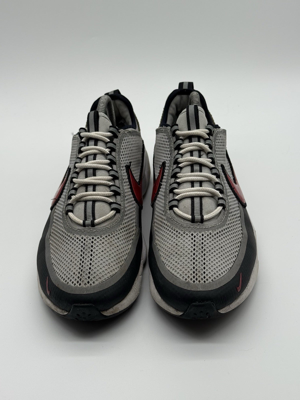 Nike Air Zoom Spiridon SP Metallic Silver Sport Red Men’s Retro Trainers UK 7