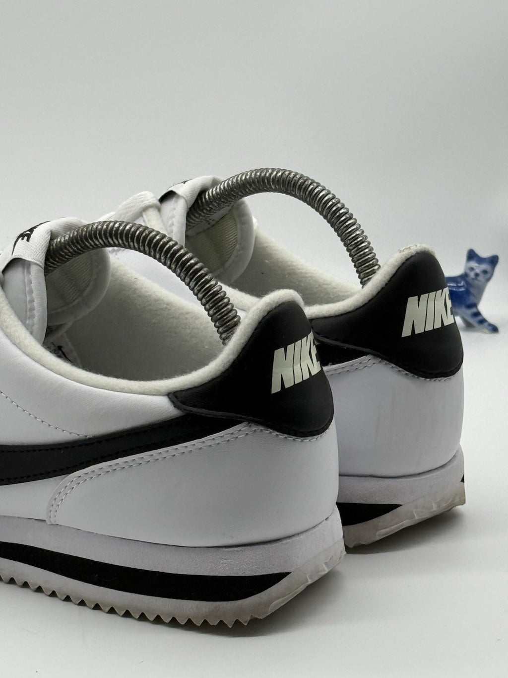 (2019) Nike Cortez Basic Leather OG Trainers - White Black - UK 7.5 (819719-100)
