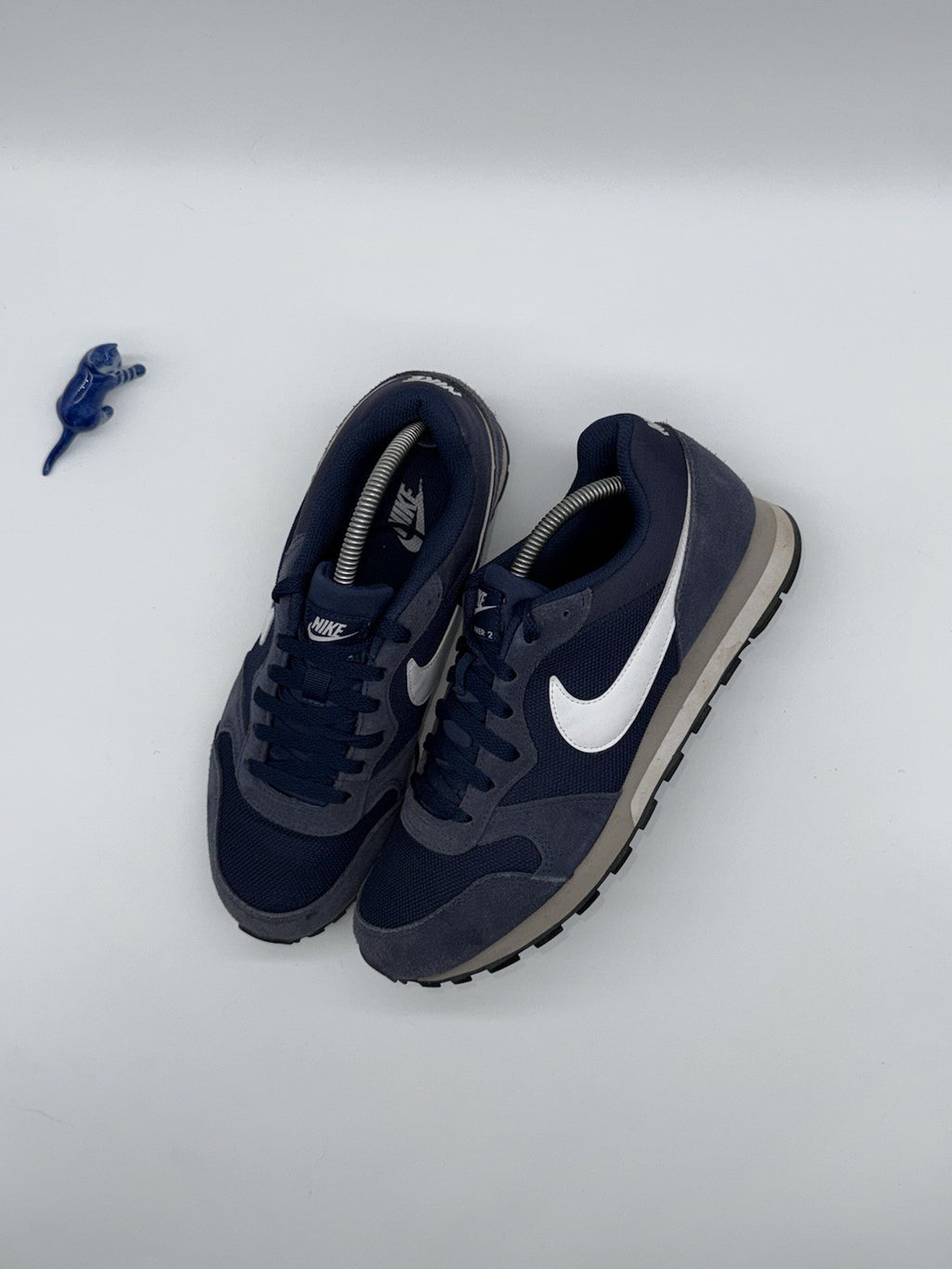 (2019) Nike MD Runner 2 Midnight Navy White Wolf Grey RetroTrainers UK 7.5