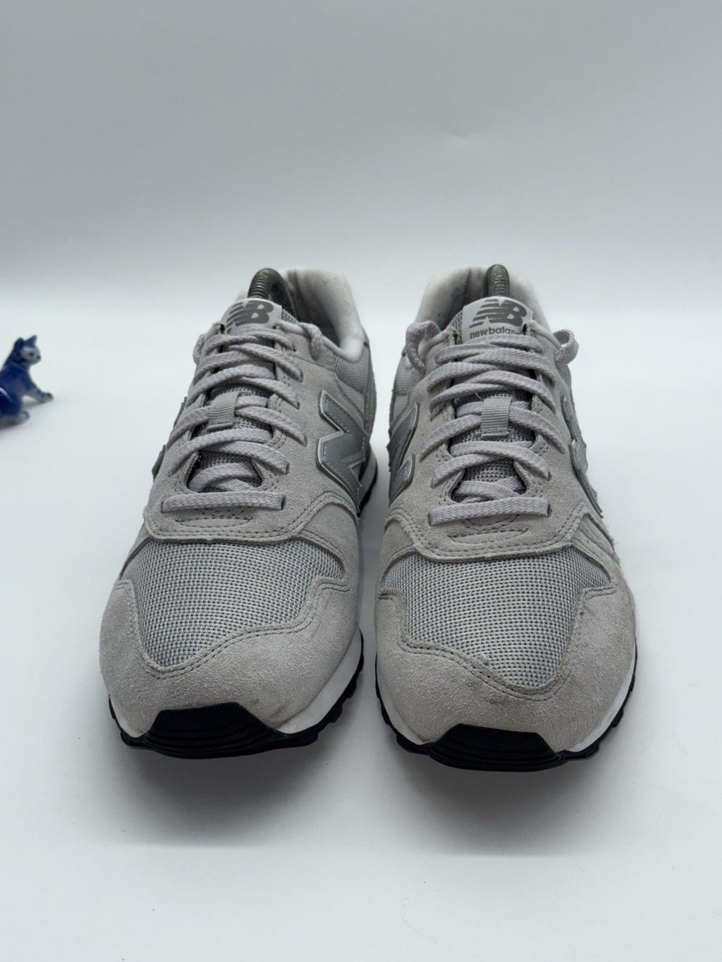 New Balance 373 Light Grey x White Trainers Size UK 8