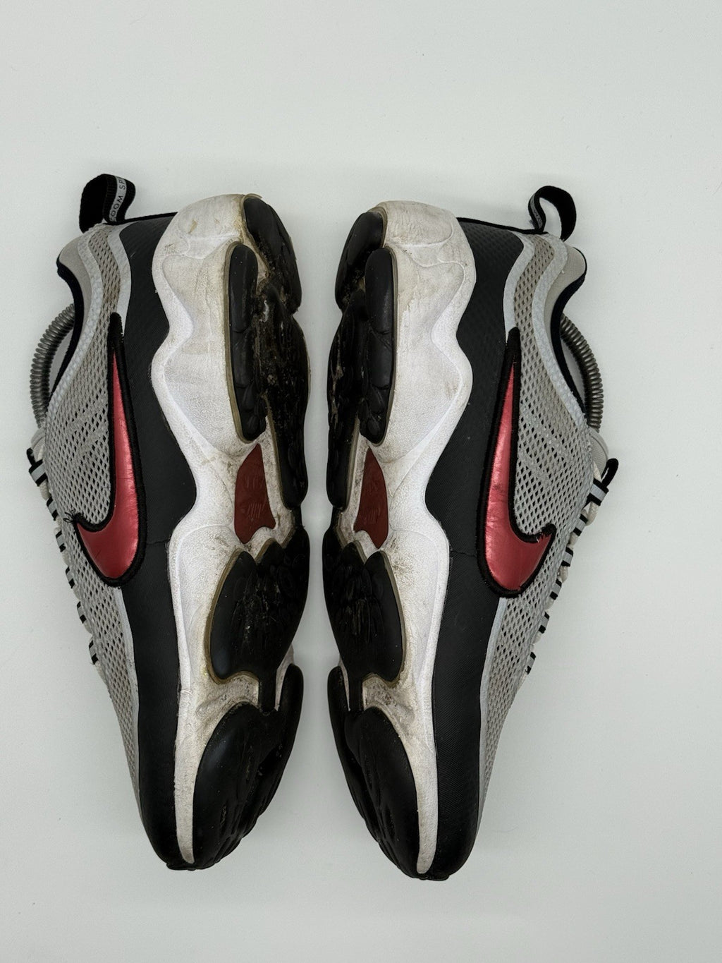 Nike Air Zoom Spiridon SP Metallic Silver Sport Red Men’s Retro Trainers UK 7