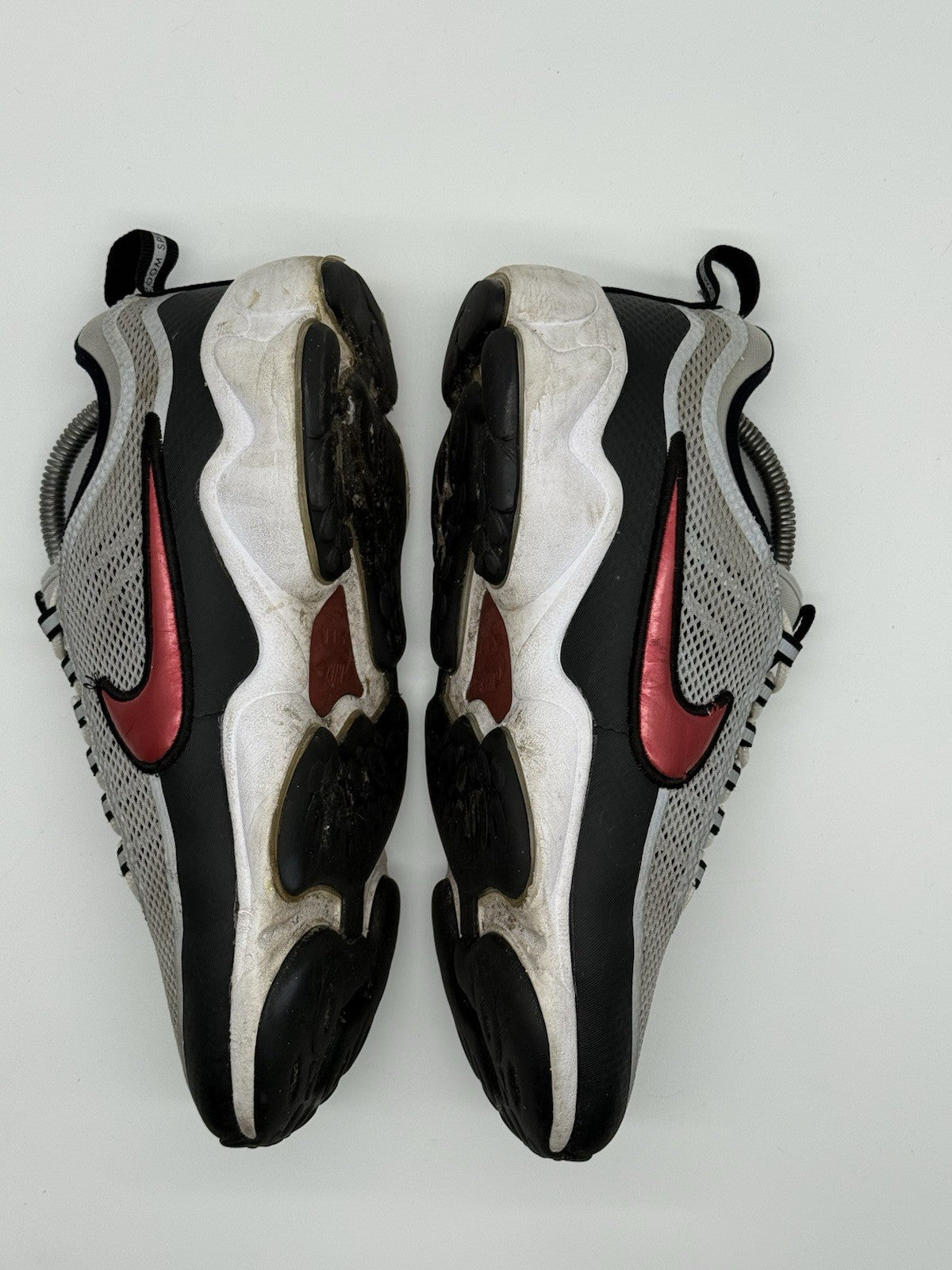 Nike Air Zoom Spiridon SP Metallic Silver Sport Red Men’s Retro Trainers UK 7