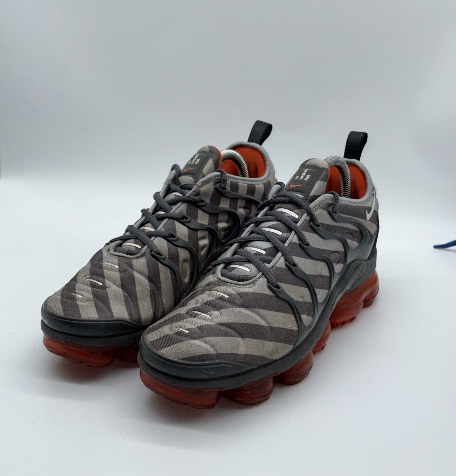 Nike Air VaporMax Plus Wolf Grey Stripes Monsoon Blue UK 7 (924453-020)