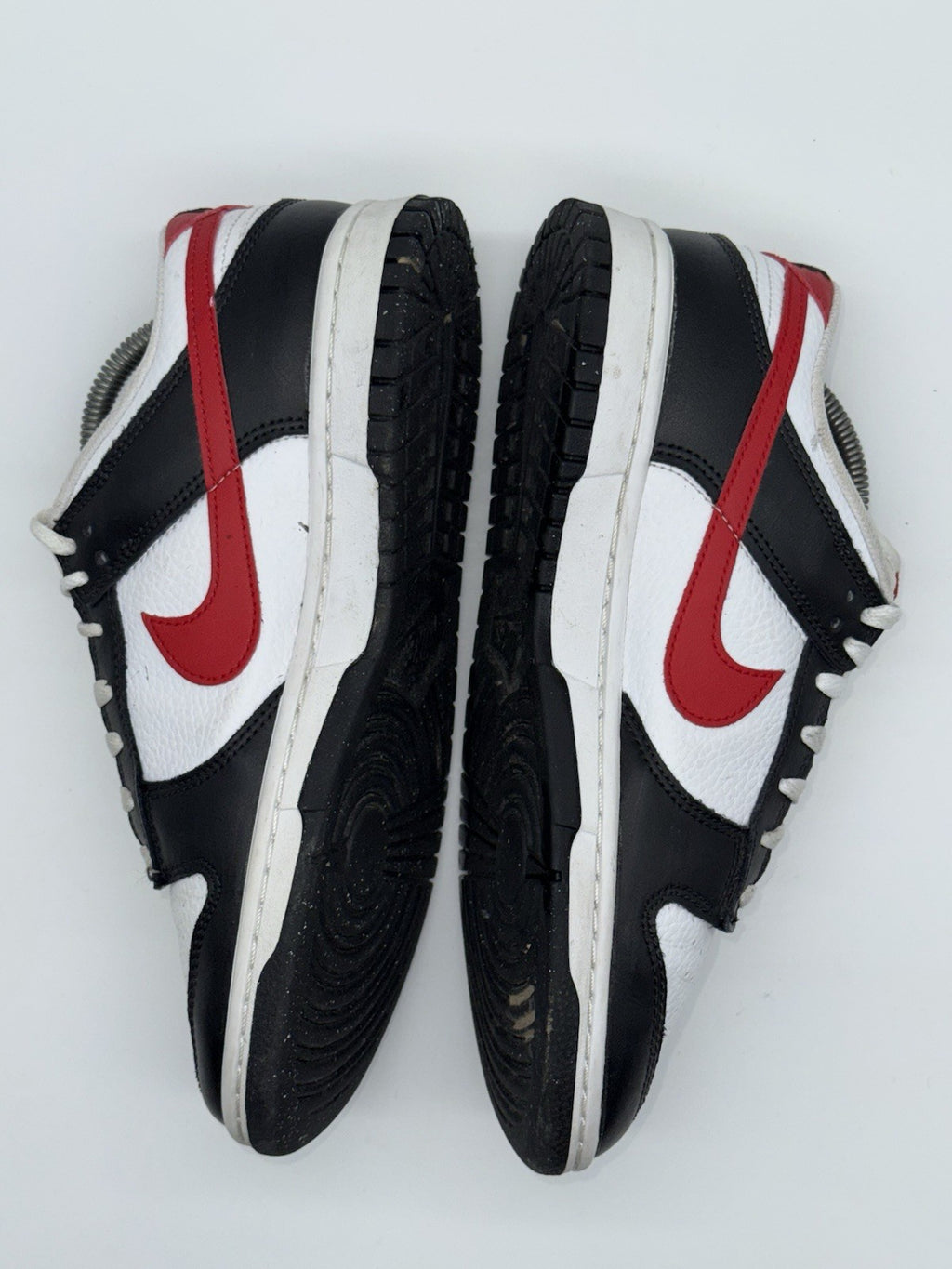 (2022) Nike Dunk Low Retro Red Swoosh Panda Trainers Size UK 7.5