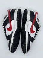 (2022) Nike Dunk Low Retro Red Swoosh Panda Trainers Size UK 7.5