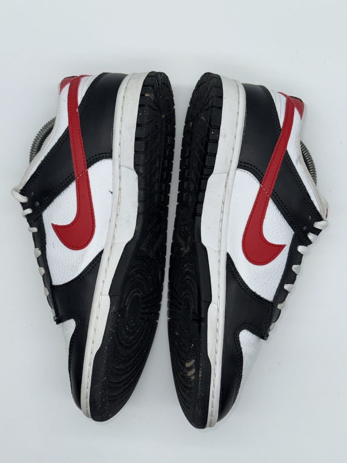 (2022) Nike Dunk Low Retro Red Swoosh Panda Trainers Size UK 7.5