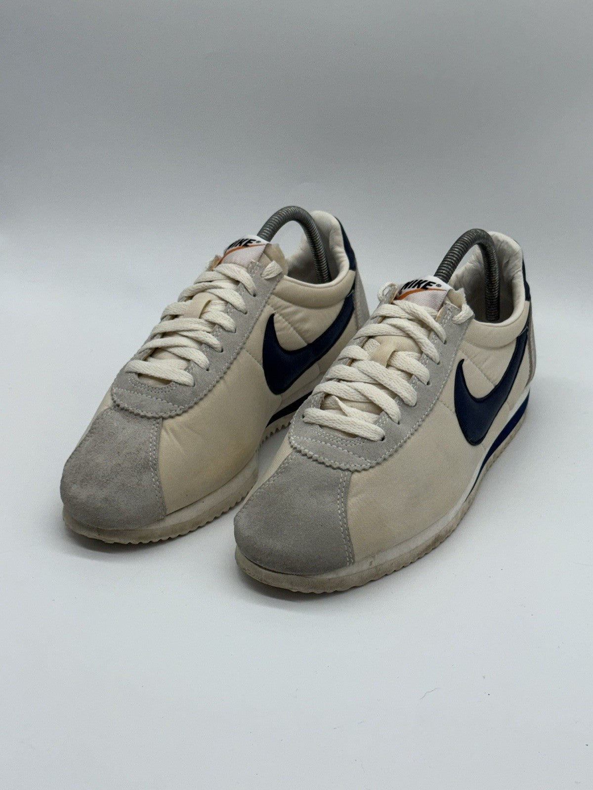 (2011) Vintage Nike Classic Cortez Ivory Cream x Navy Men’s UK 8