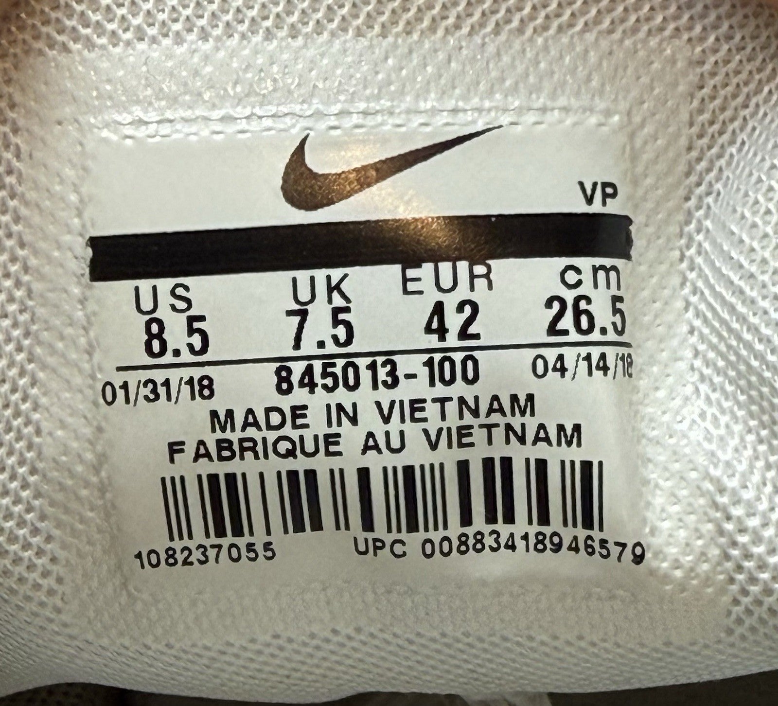 Nike Classic Cortez Ultra Moire OG (845013-100) Forrest Gump White Red UK 7.5