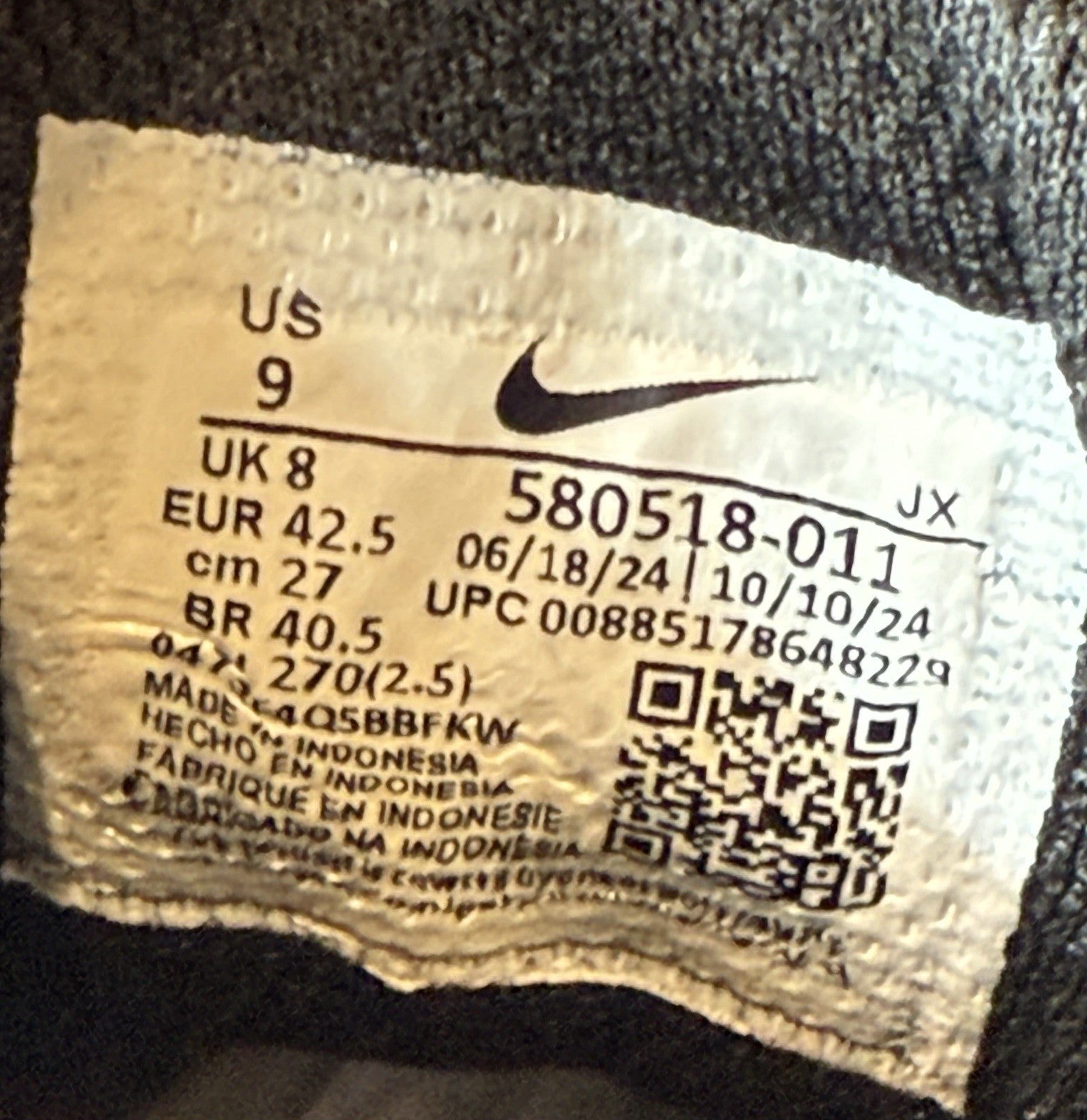 (2024) Nike Air Max IVO Black x White Men’s Retro Trainers UK 8