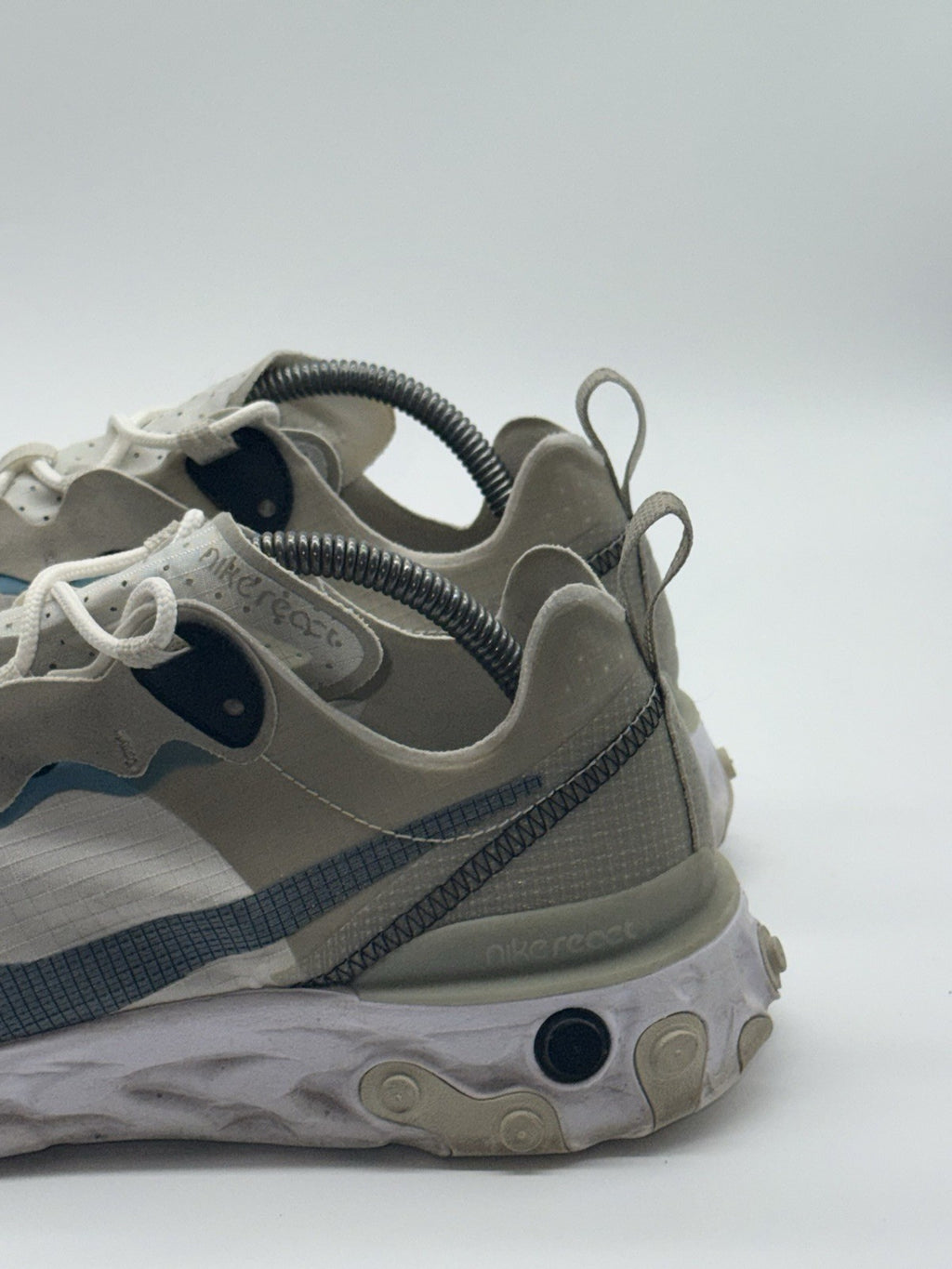 (2020) Nike React Element 55 Beige Blue Grey Retro Trainers Men’s UK 8