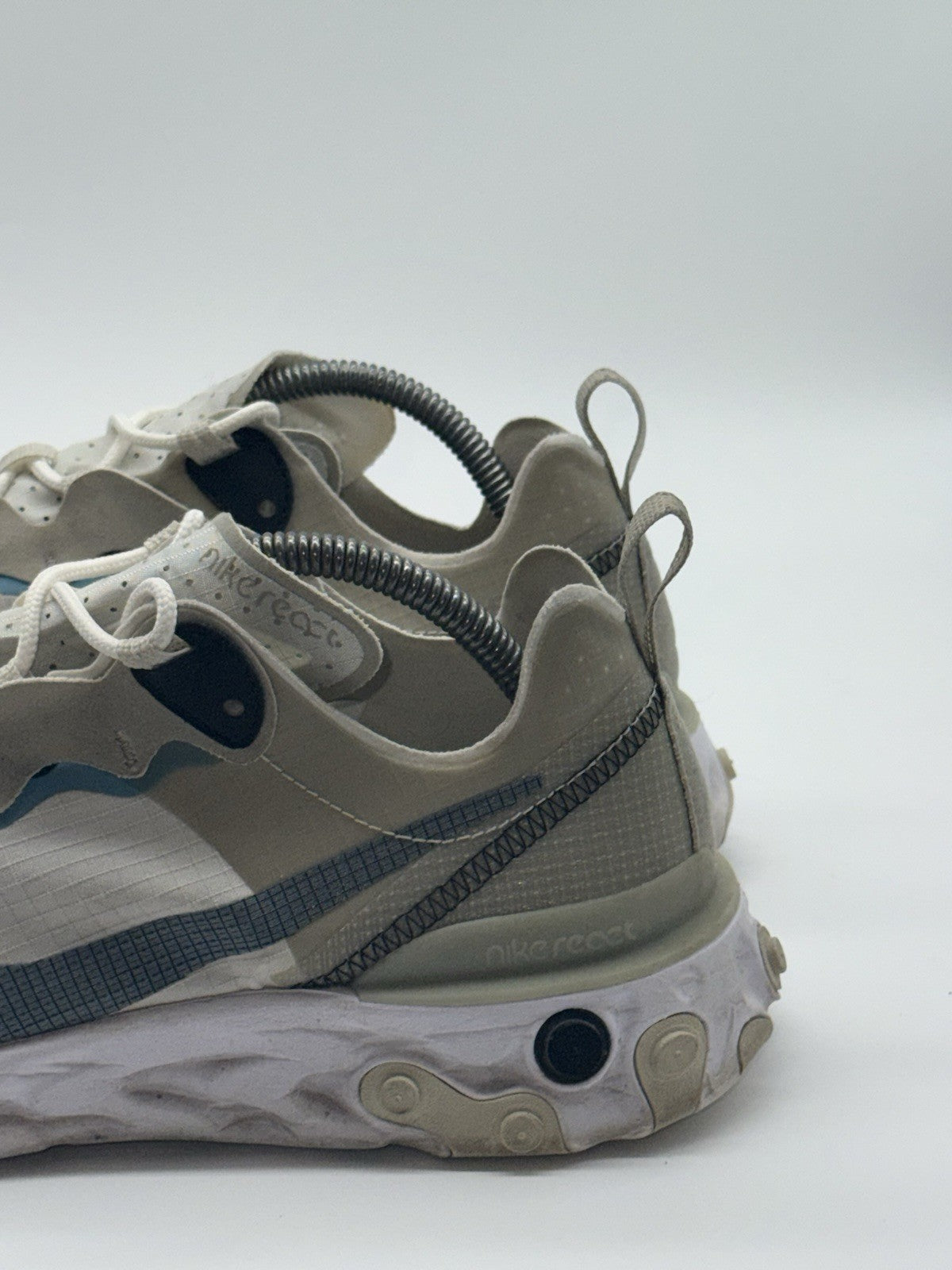 (2020) Nike React Element 55 Beige Blue Grey Retro Trainers Men’s UK 8
