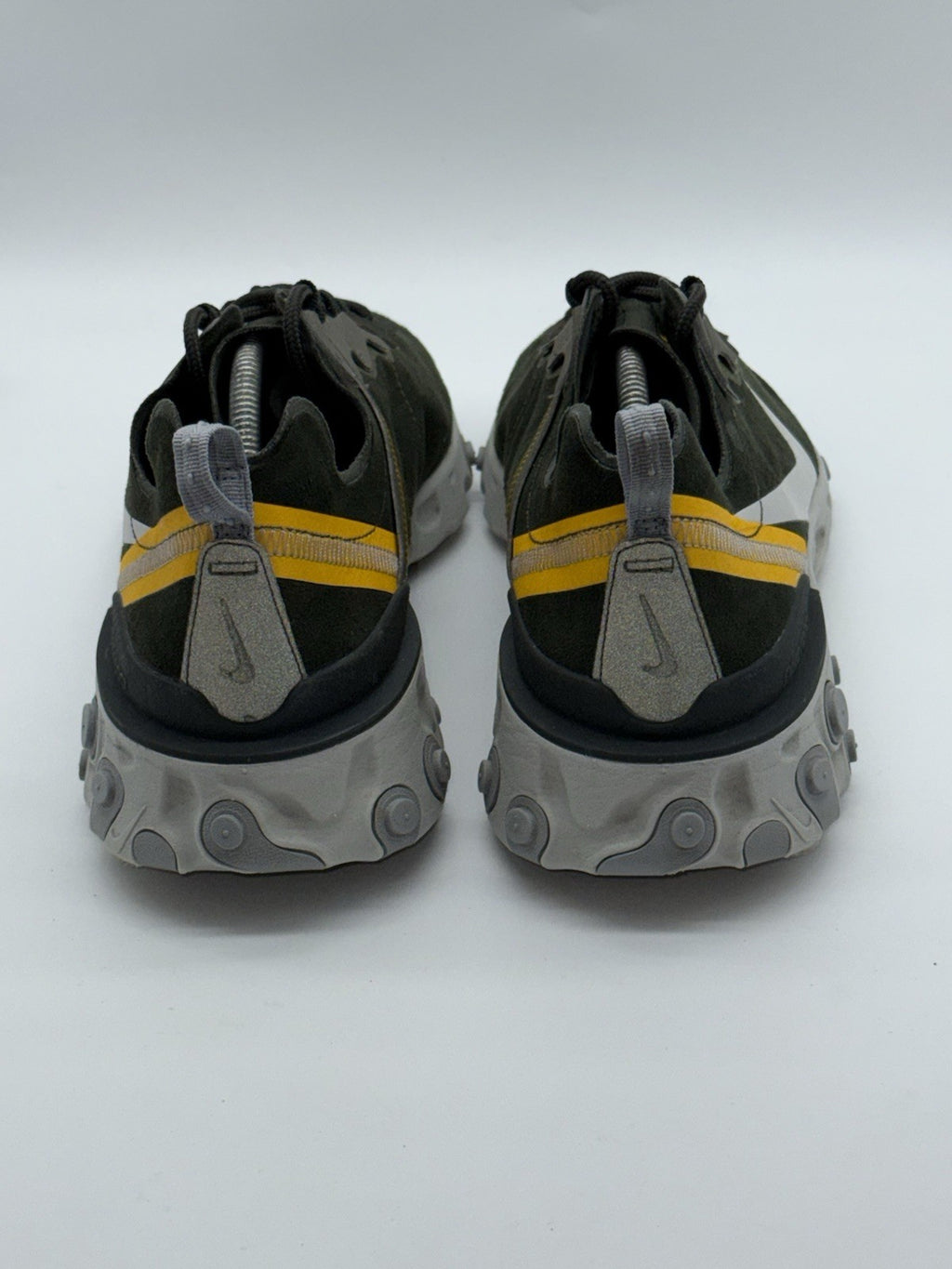 Nike React Element 55 Sequoia Deep Forest Green Khaki x Yellow UK 11 CQ6366-300