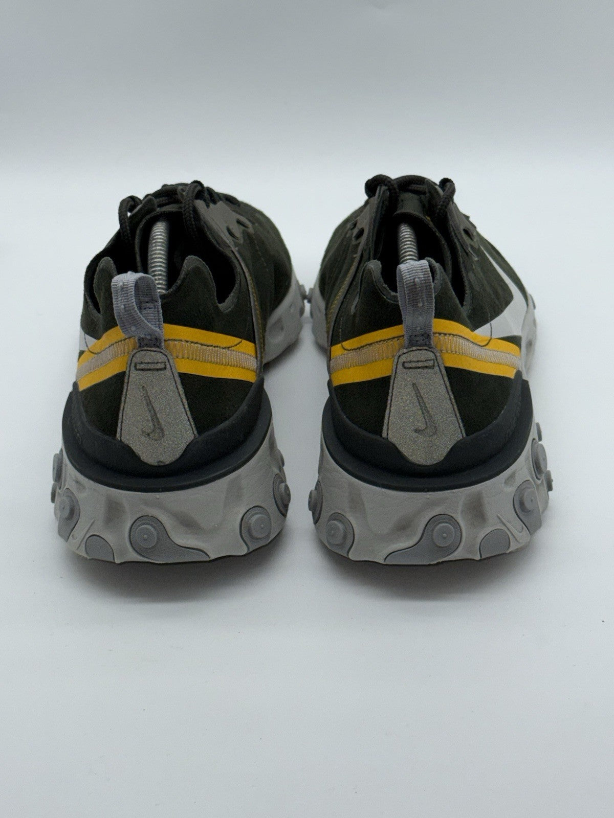 Nike React Element 55 Sequoia Deep Forest Green Khaki x Yellow UK 11 CQ6366-300