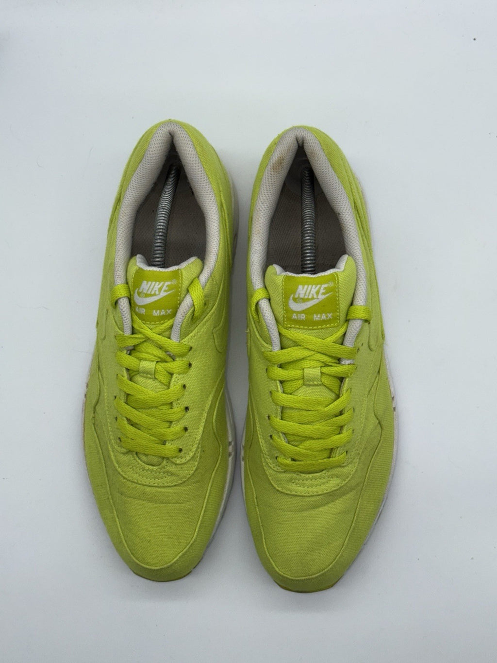 (2011) Nike Air Max 1 Cyber Trainers Size 10.5 Luminous Neon Green (308866-302)