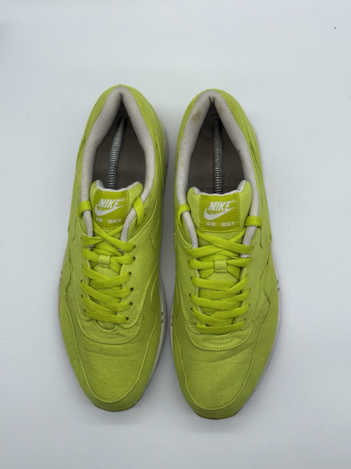 (2011) Nike Air Max 1 Cyber Trainers Size 10.5 Luminous Neon Green (308866-302)
