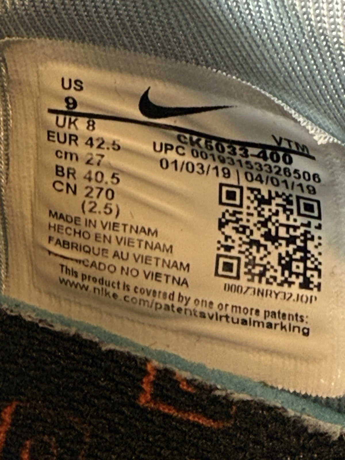 Nike Air Max 720 'Celestine Blue x Team Orange' (2019) – UK 8