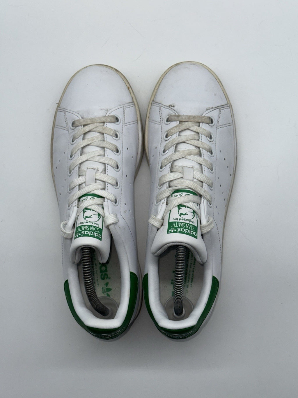 adidas Originals Men's Stan Smith Leather Trainers White x Green UK 8
