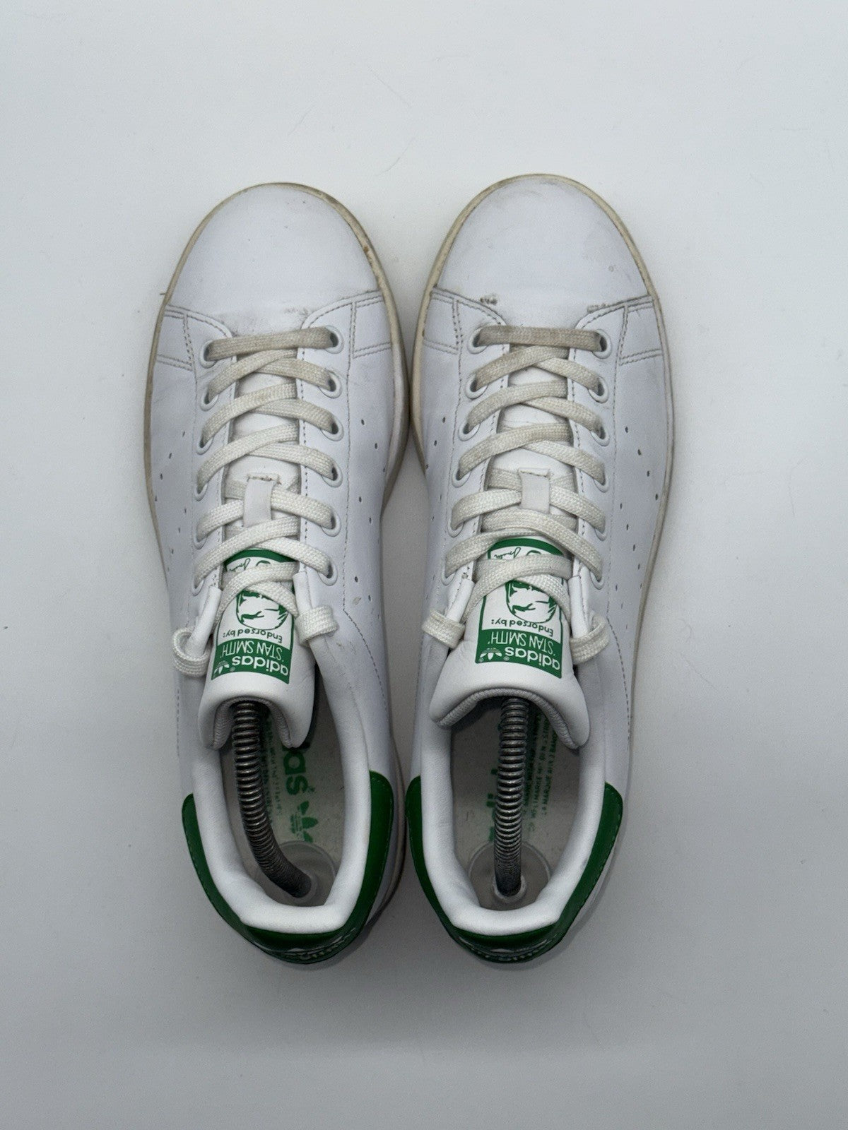 adidas Originals Men's Stan Smith Leather Trainers White x Green UK 8