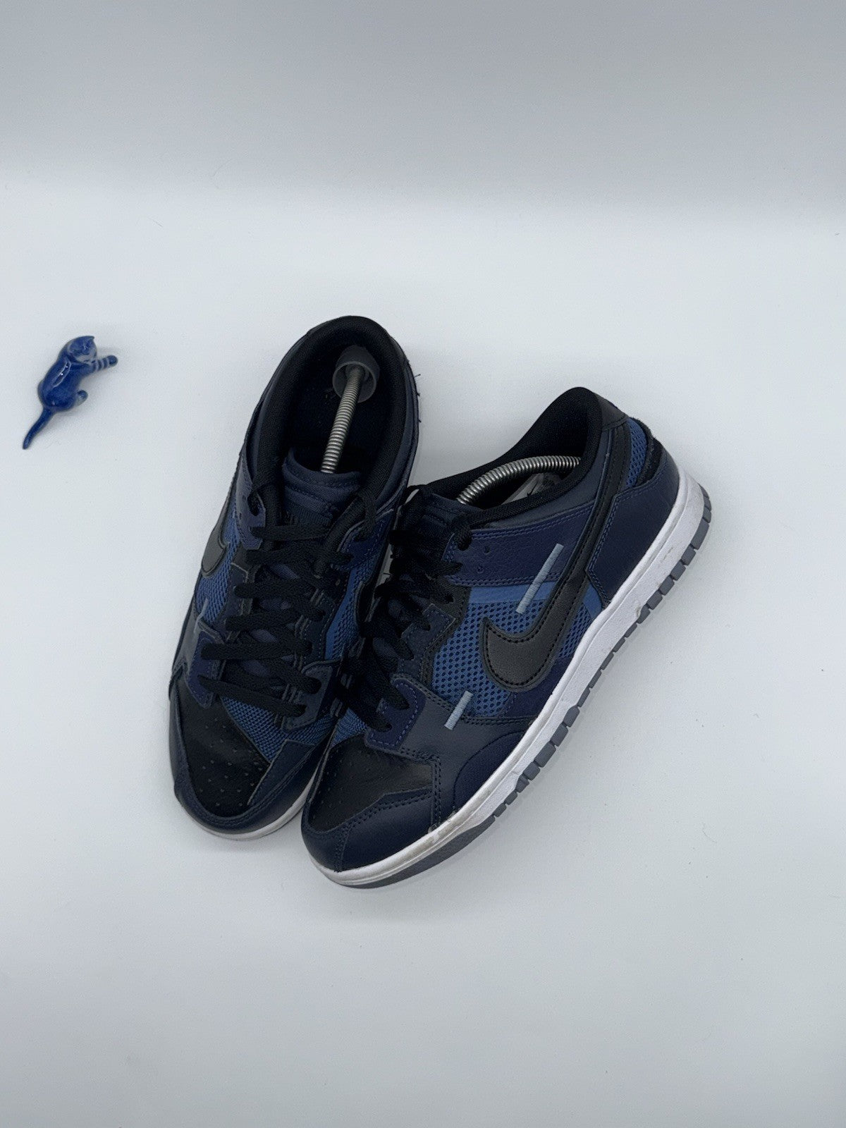 (2021) Nike Dunk Low Scrap Black x Navy Blue Men's UK 7.5