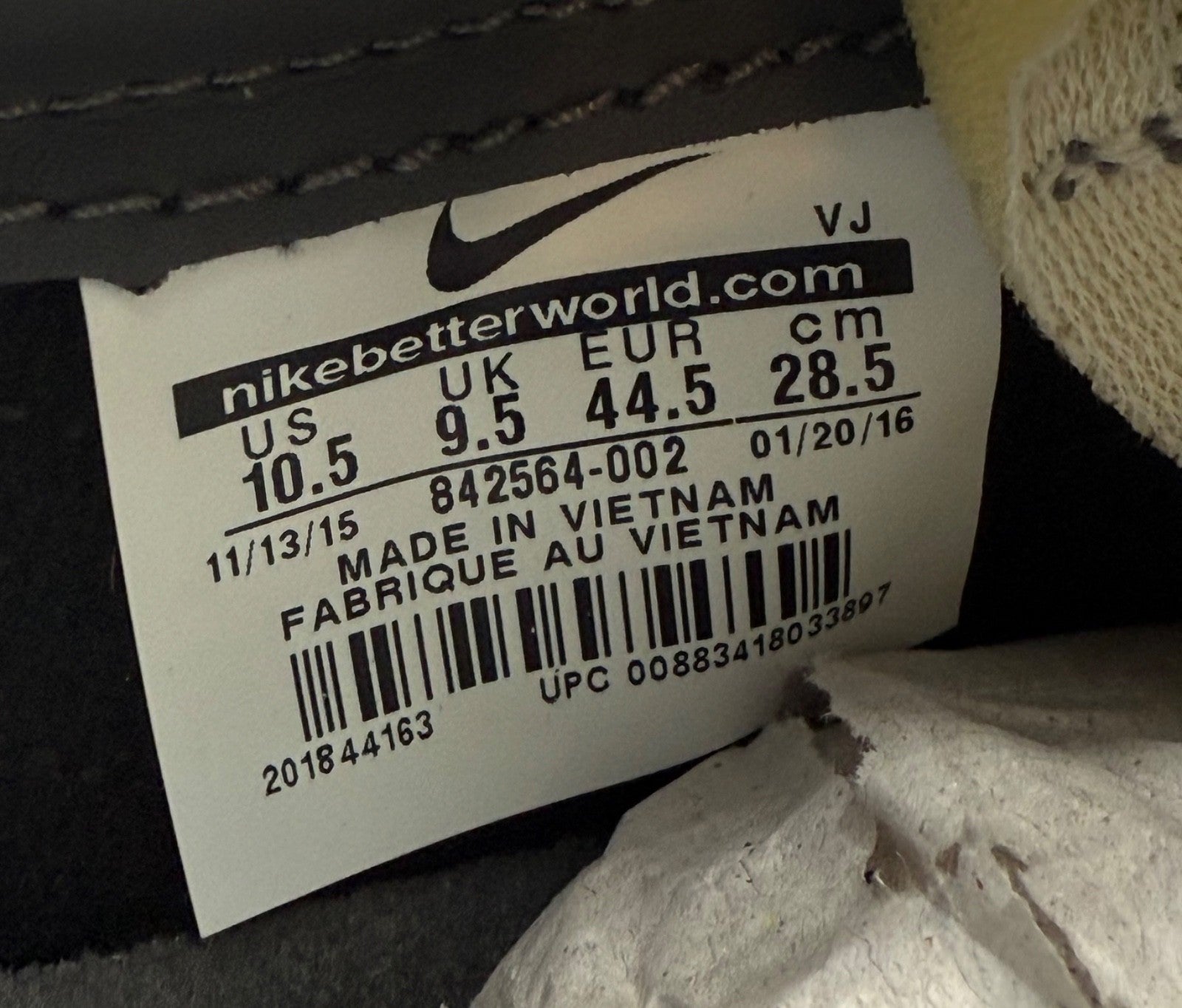 (2015) Nike Roshe LD-1000 Premium QS Dark Grey Size UK 9.5 (842564-002) BNIB