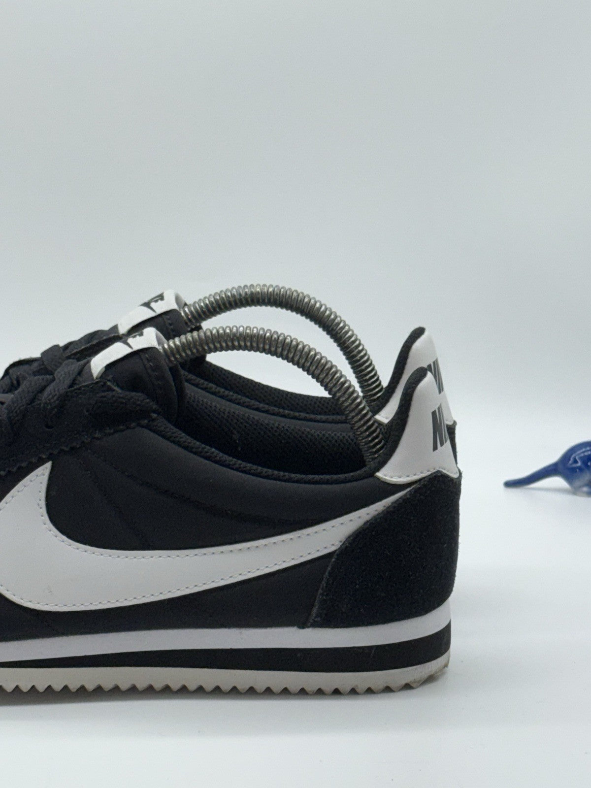 (2015) Nike Classic Cortez Nylon OG Vintage - Black White - Size UK 7.5