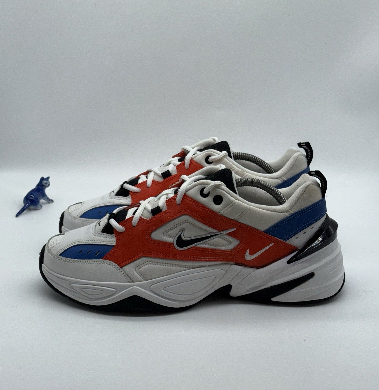 Nike M2K Tekno White Black Orange Men's UK 9 Retro Trainers (AV4789-100)