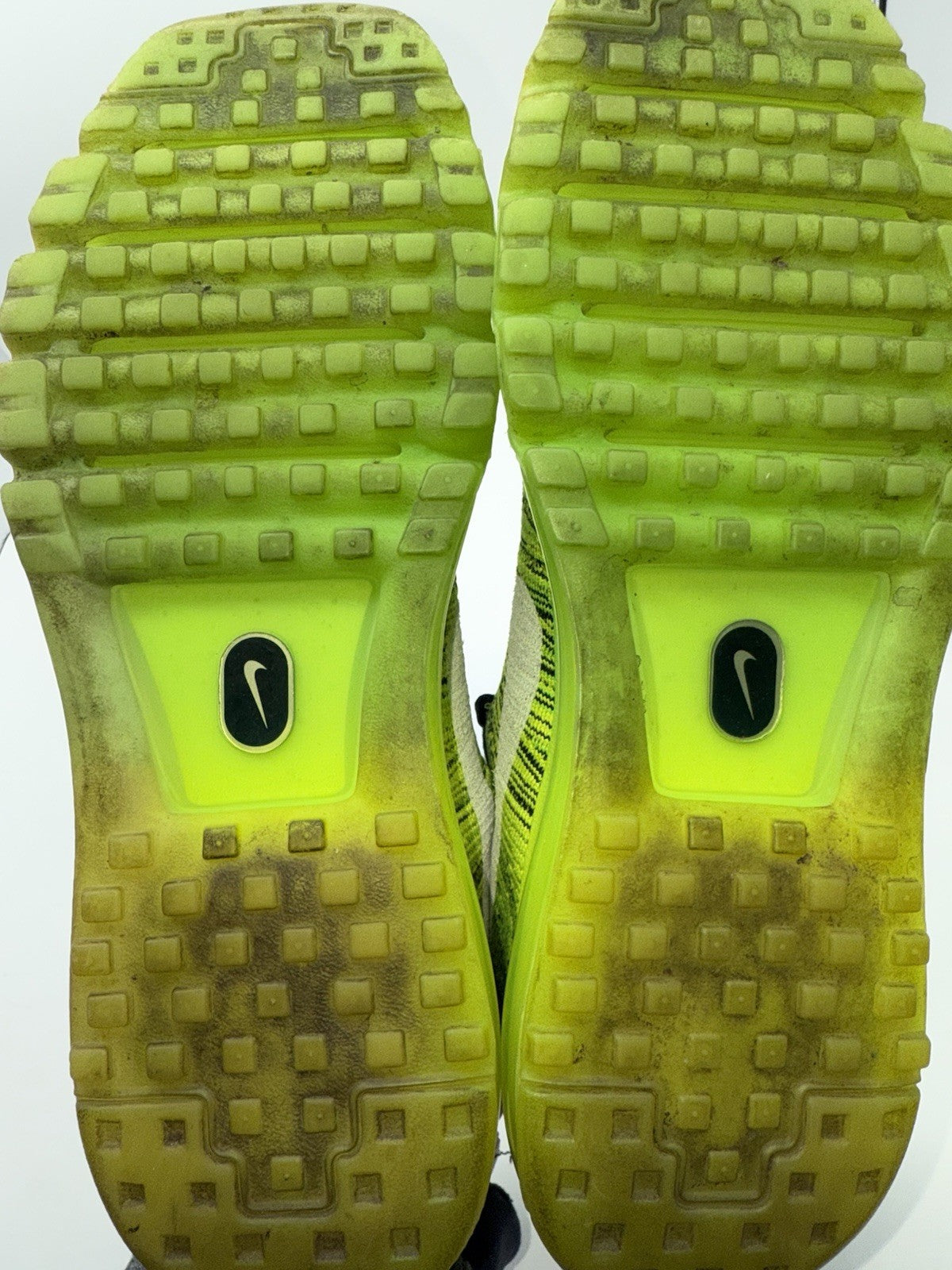 (2015) Nike Flyknit Air Max Voltage Green Volt x Black Retro Trainers UK 7.5