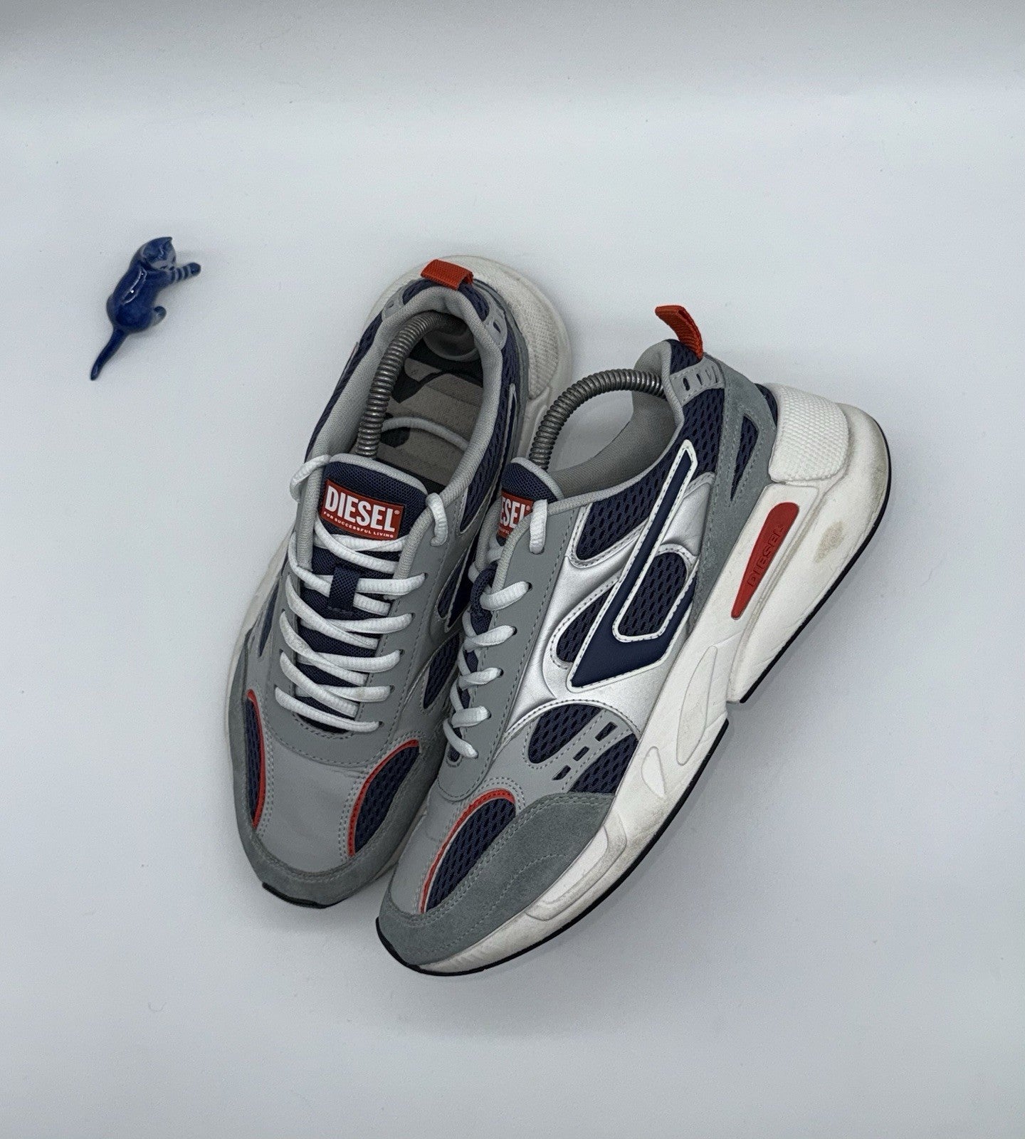 Diesel S-Serendipity Grey x Navy x Red Trainers Men’s UK 7