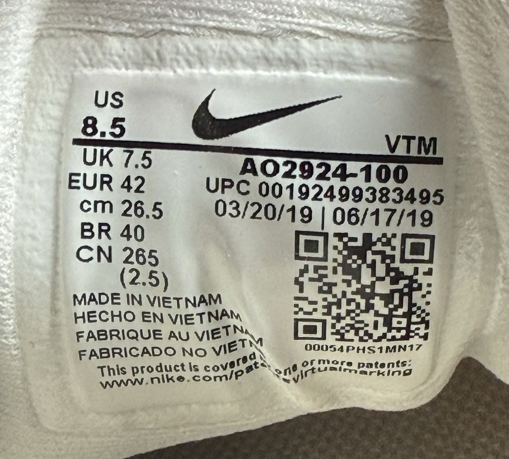 Nike Air Max 720 White Metallic Platinum Trainers Size UK 7.5 (AO2924-100)