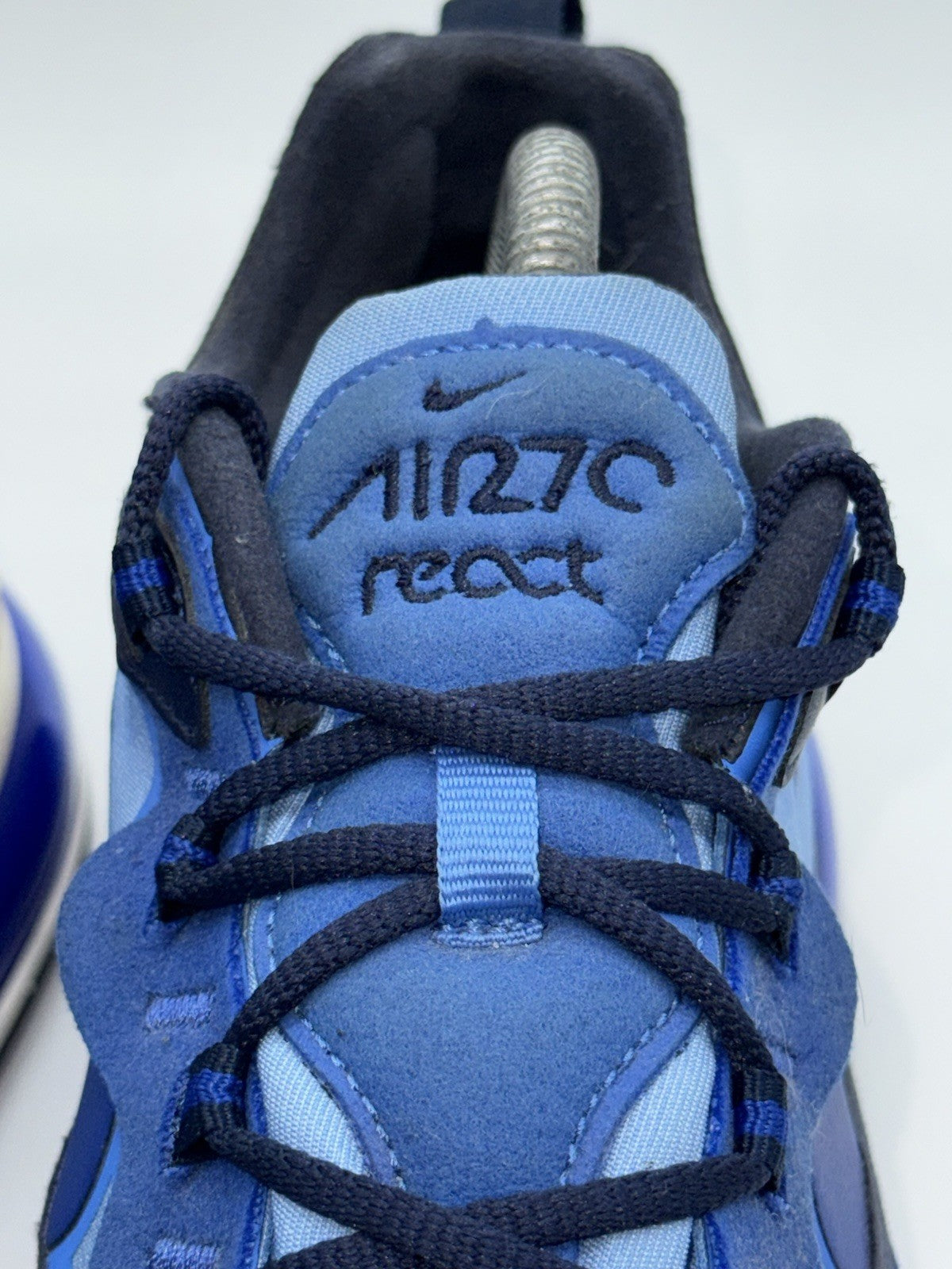 Nike Air Max 270 React Triple Blue x White Mens Size UK 7.5 (CI3866-400)