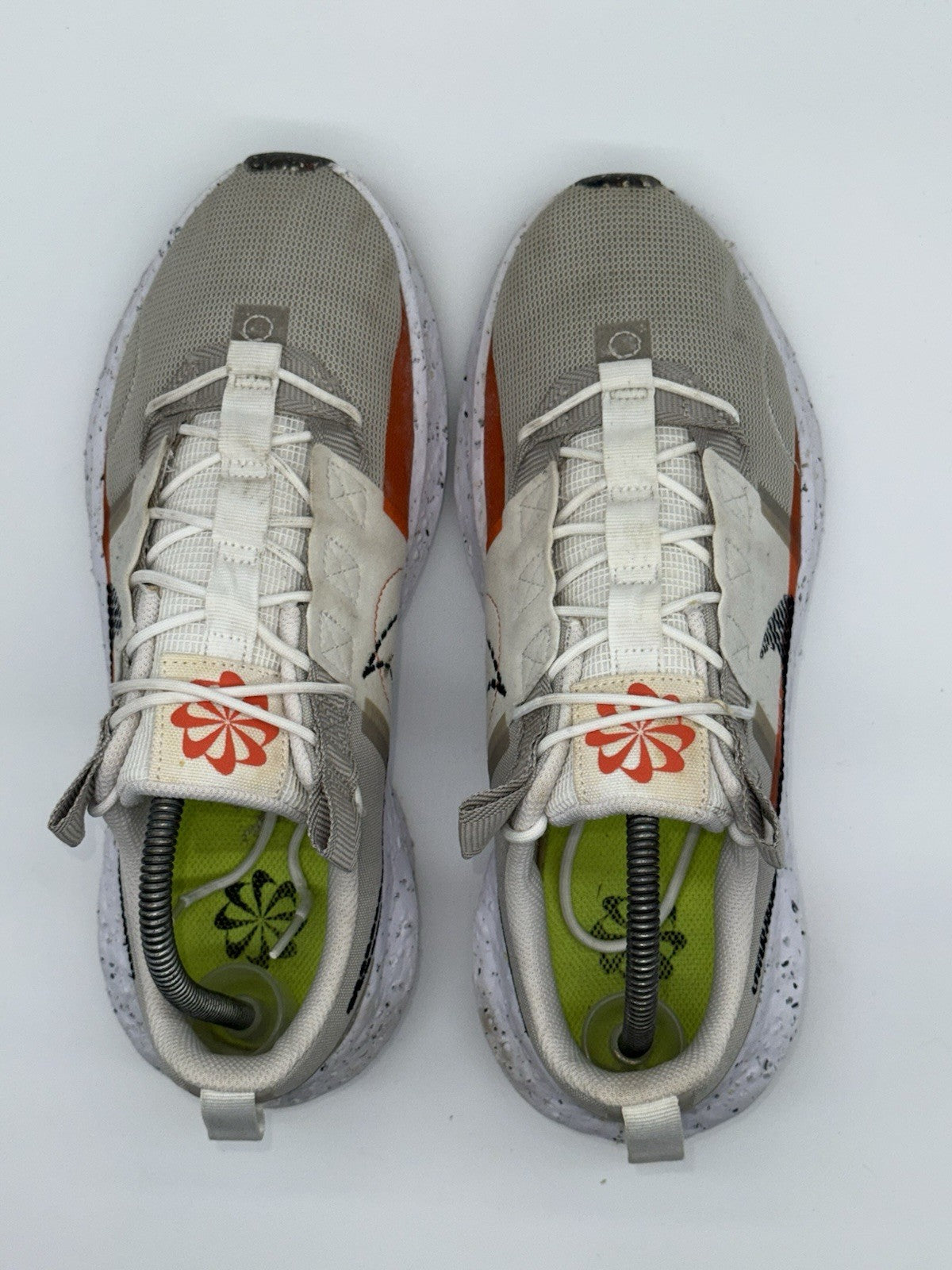 (2022) Nike Crater Impact Cream x Orange Retro Trainers Size UK 8