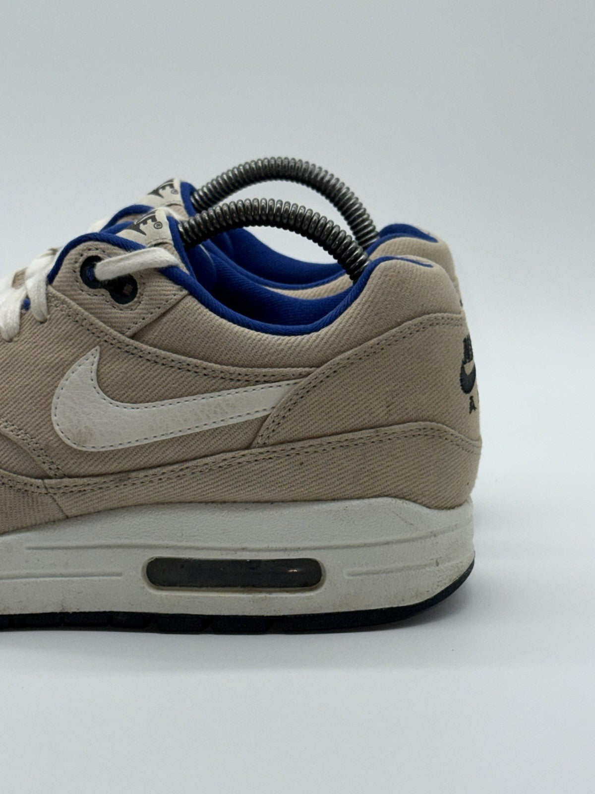 (2012) Rare Nike Air Max 1 Premium 'Classic Stone x Blue' UK 7.5 - (512033 040)