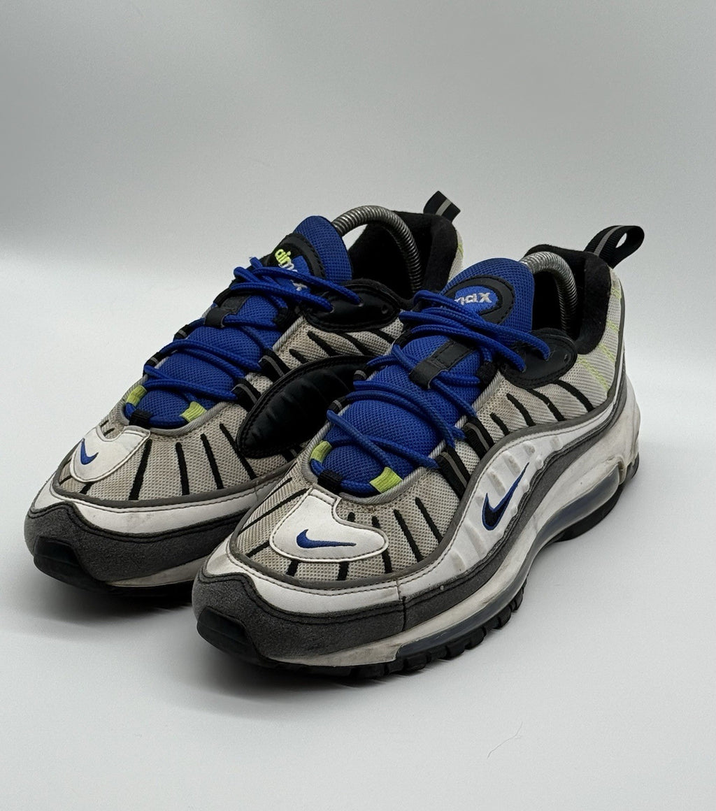 (2019) Nike Air Max 98 Racer Blue Volt White Grey Trainers UK 7 (640744-103)
