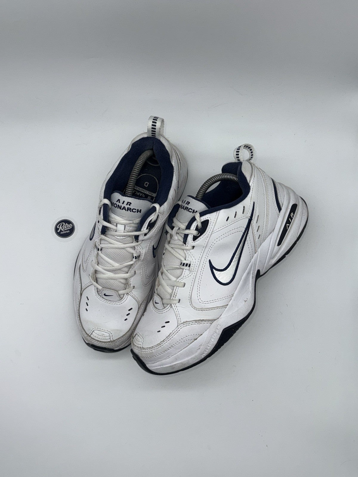 Nike Air Monarch IV 'White x Navy' trainers – UK 7