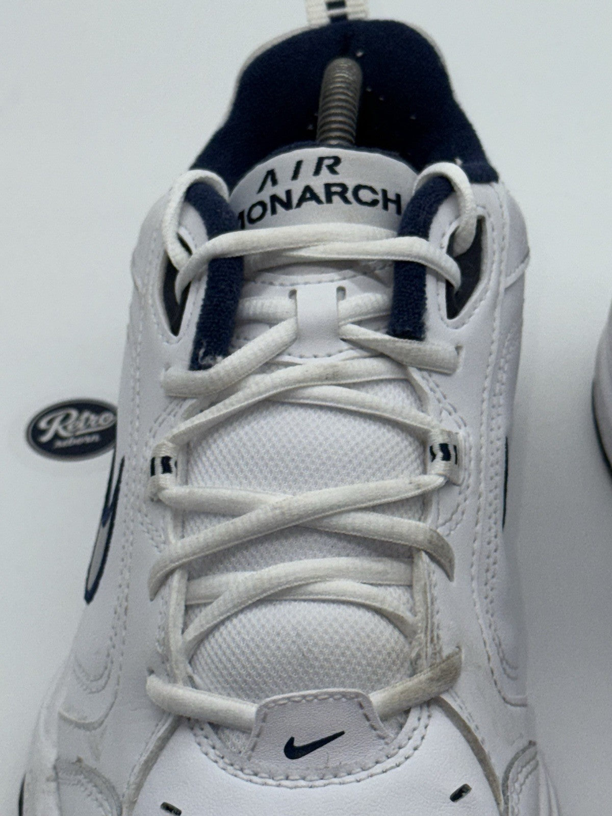 Nike Air Monarch IV 'White x Navy' (2025) – UK 8