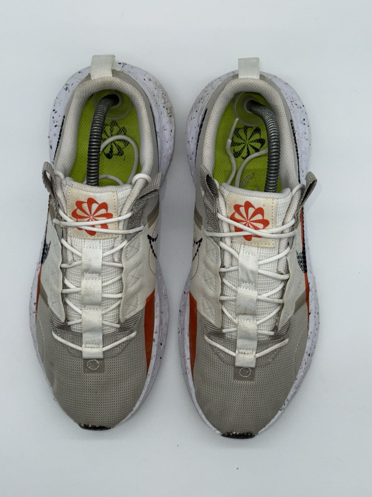 (2022) Nike Crater Impact Cream x Orange Retro Trainers Size UK 8
