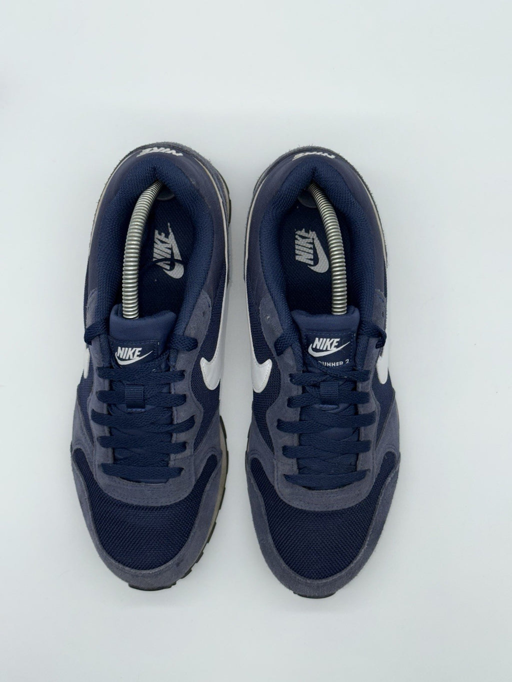(2019) Nike MD Runner 2 Midnight Navy White Wolf Grey RetroTrainers UK 7.5