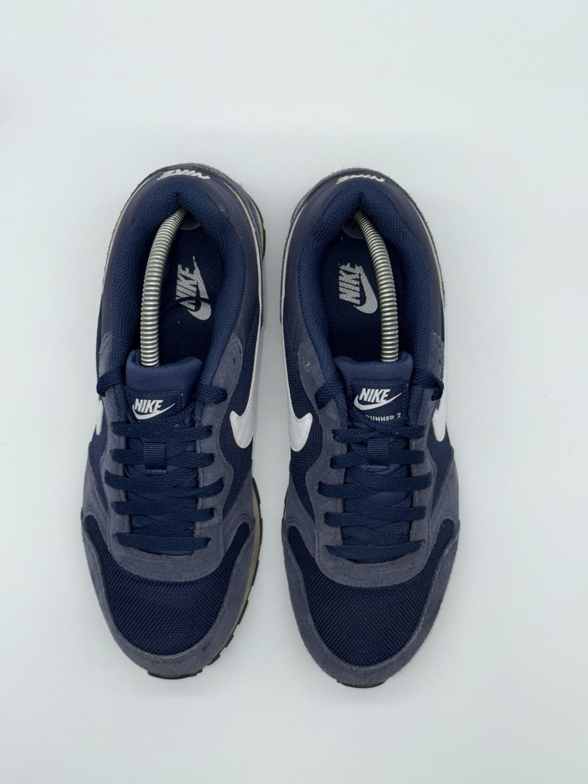 (2019) Nike MD Runner 2 Midnight Navy White Wolf Grey RetroTrainers UK 7.5