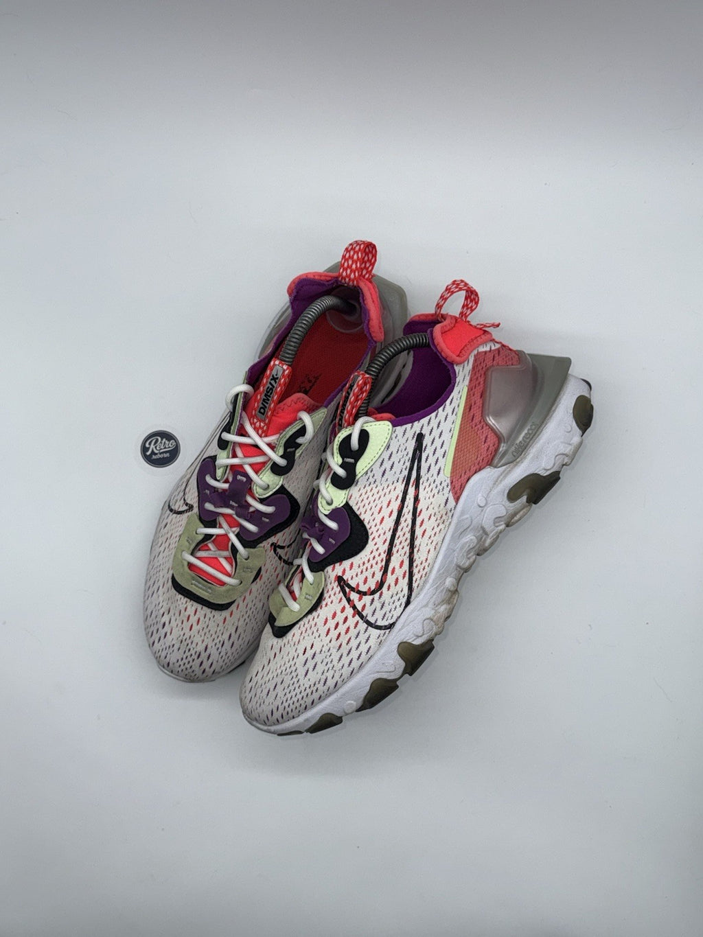 Nike React Vision 'Summit White x Volt x Pink' trainers – UK 8