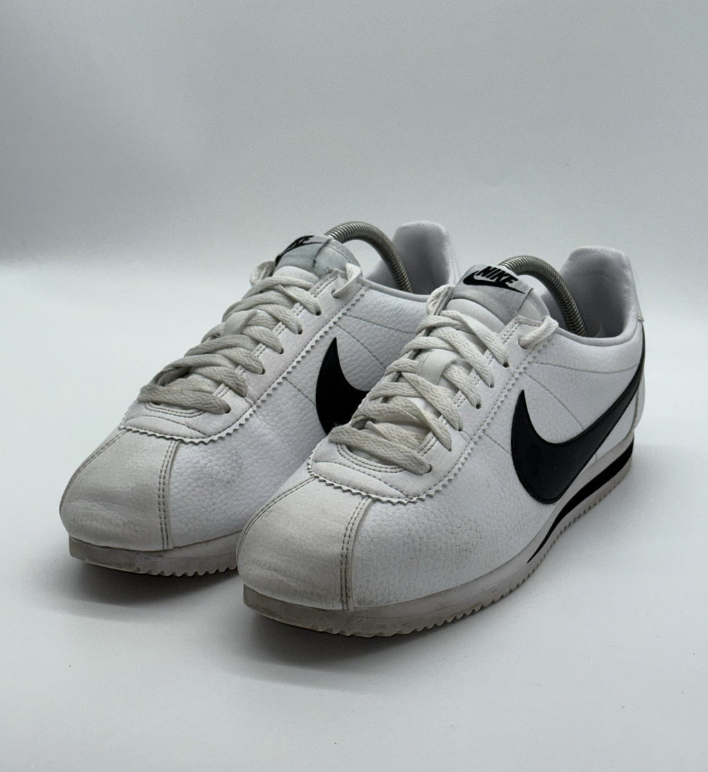 Nike Classic Cortez Leather OG Trainers (2018) White/Black Retro- UK 7.5 EU 42