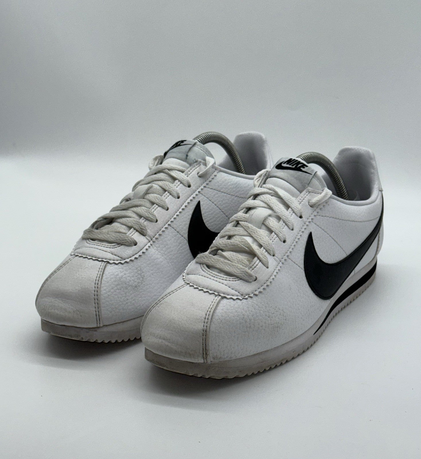 Nike Classic Cortez Leather OG Trainers (2018) White/Black Retro- UK 7.5 EU 42
