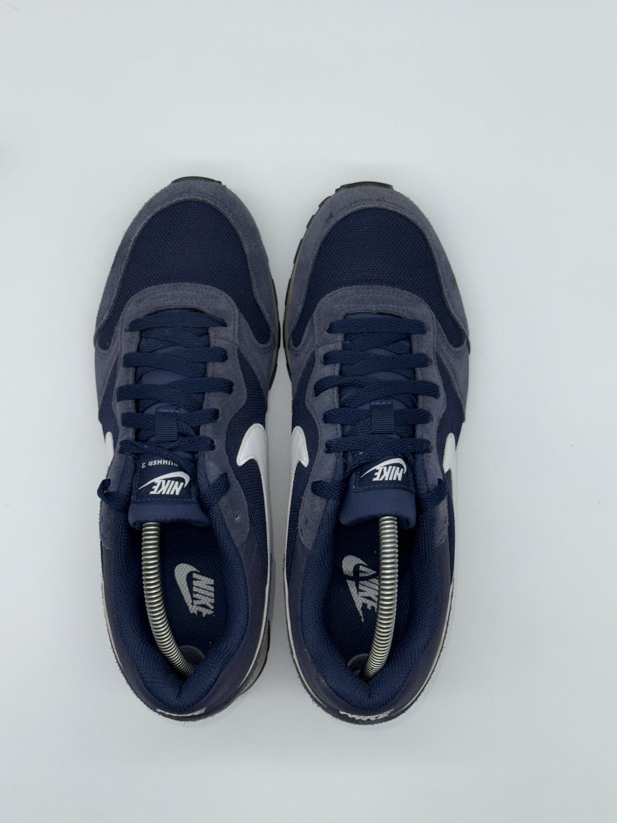 (2019) Nike MD Runner 2 Midnight Navy White Wolf Grey RetroTrainers UK 7.5