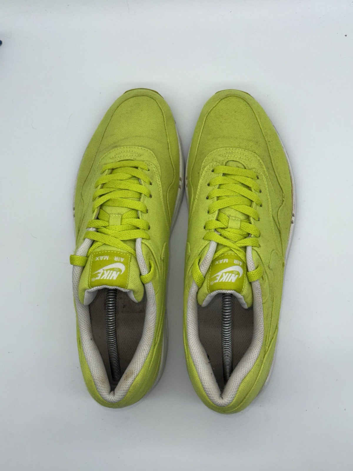 (2011) Nike Air Max 1 Cyber Trainers Size 10.5 Luminous Neon Green (308866-302)