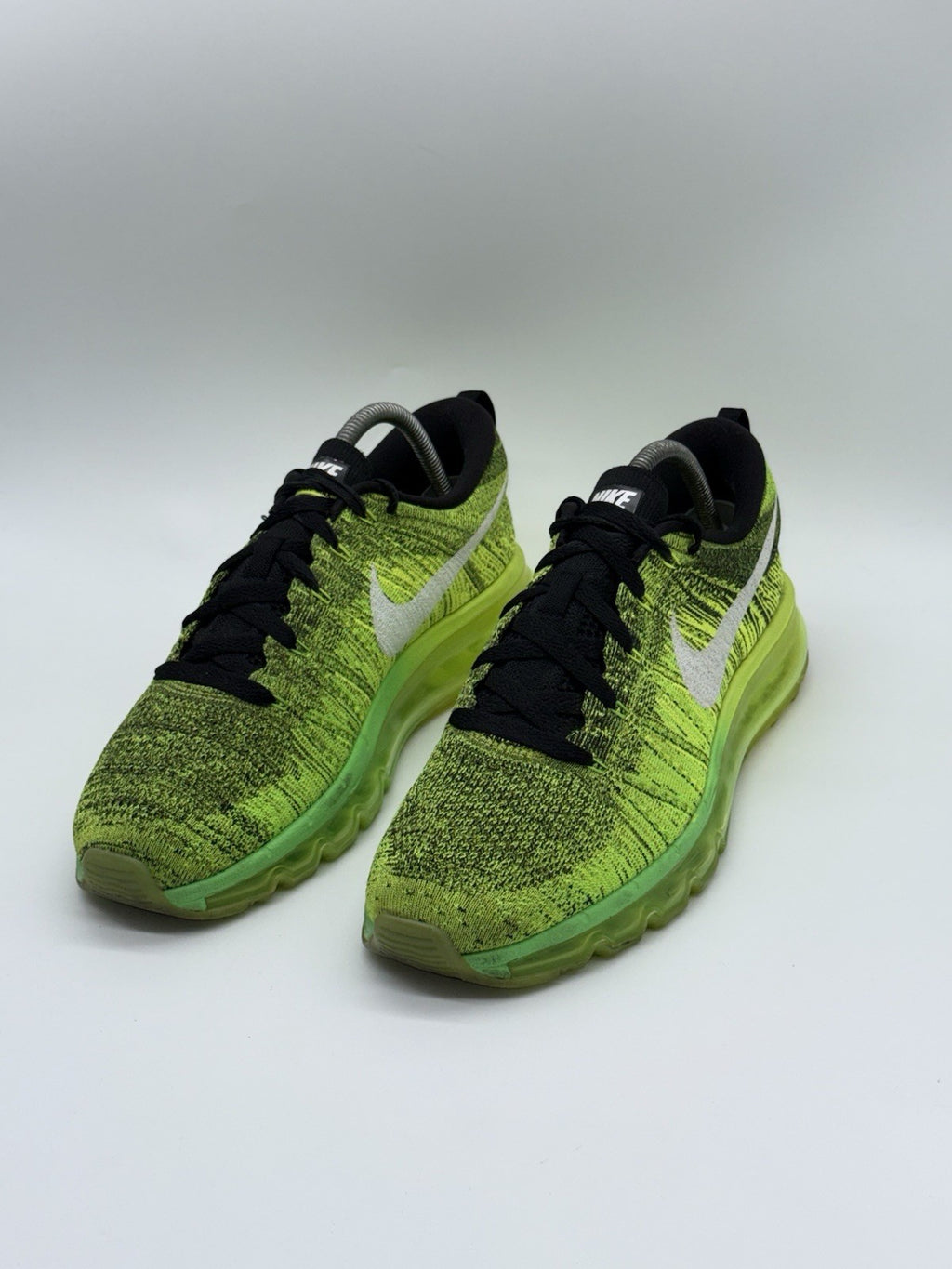 (2015) Nike Flyknit Air Max Voltage Green Volt x Black Retro Trainers UK 7.5