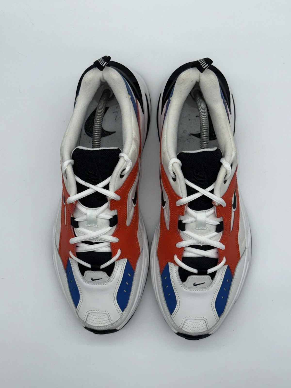 Nike M2K Tekno White Black Orange Men's UK 9 Retro Trainers (AV4789-100)