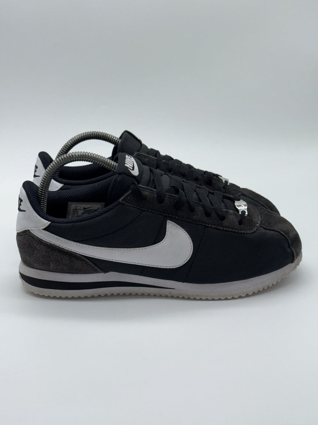 Nike Classic Cortez Black/White TXT Nylon Retro Trainers Size UK 7